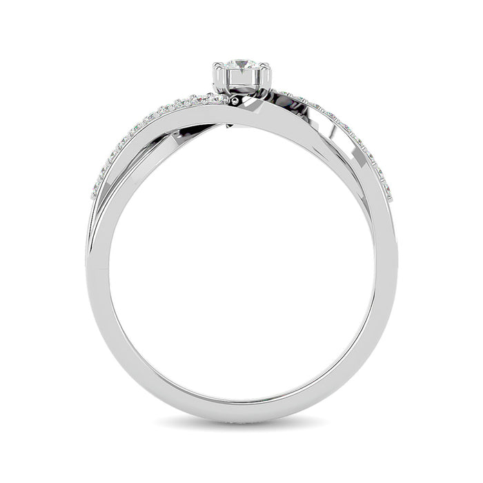 10K White  Gold 1/5 Ct.Tw. Diamond Promise Ring