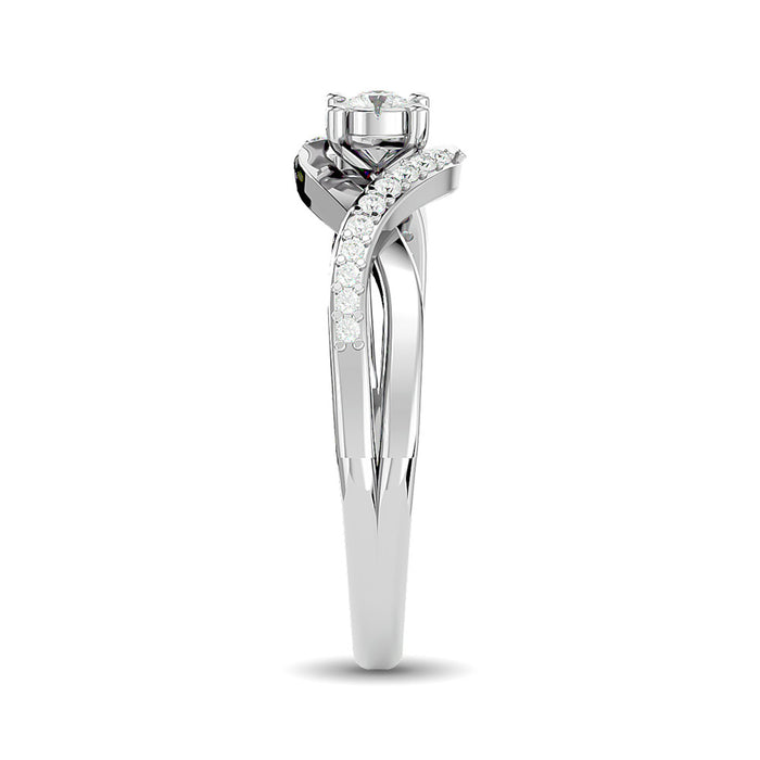 10K White  Gold 1/5 Ct.Tw. Diamond Promise Ring