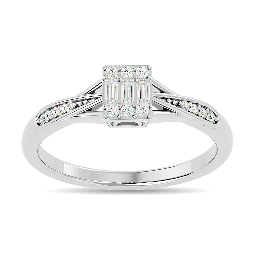 Diamond 1/6 ct tw Promise Ring in 10K White Gold