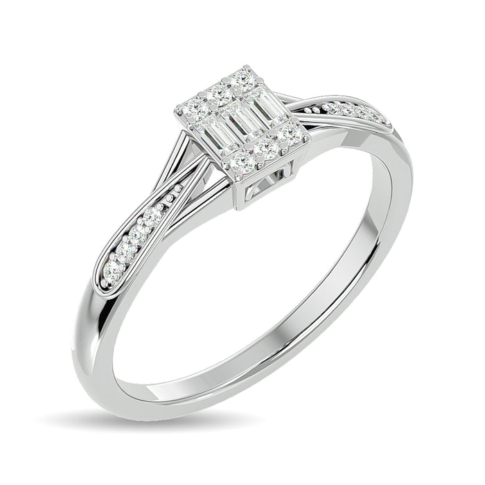 Diamond 1/6 ct tw Promise Ring in 10K White Gold