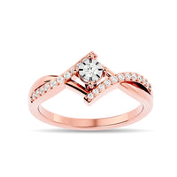 Thumbnail for Diamond 1/5 ct tw Promise Ring in 10K Rose Gold