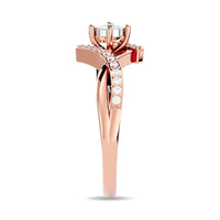 Thumbnail for Diamond 1/5 ct tw Promise Ring in 10K Rose Gold