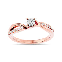 Thumbnail for Diamond 1/6 ct tw Promise Ring in 10K Rose Gold