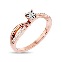 Thumbnail for Diamond 1/6 ct tw Promise Ring in 10K Rose Gold