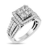Thumbnail for Diamond 1 1/2 ct tw Round Cut Engagement Ring in 14K White Gold