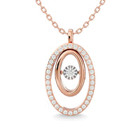 Thumbnail for Diamond 1/4 Ct.Tw. Oval Shape Pendant in 14K Rose Gold