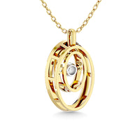 Thumbnail for Diamond 1/4 Ct.Tw. Oval Shape Pendant in 14K Yellow Gold