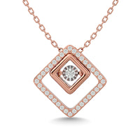 Thumbnail for Diamond 1/4 Ct.Tw. Square Shape Pendant in 14K Rose Gold