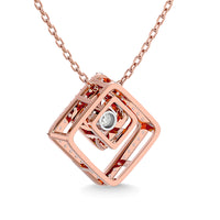 Thumbnail for Diamond 1/4 Ct.Tw. Square Shape Pendant in 14K Rose Gold