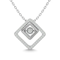 Thumbnail for Diamond 1/4 Ct.Tw. Square Shape Pendant in 14K White Gold