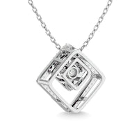 Thumbnail for Diamond 1/4 Ct.Tw. Square Shape Pendant in 14K White Gold