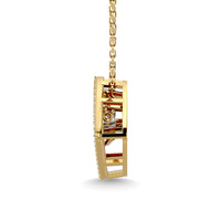 Thumbnail for Diamond 1/4 Ct.Tw. Square Shape Pendant in 14K Yellow Gold