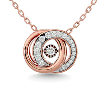 Thumbnail for Diamond 1/4 Ct.Tw. Interlinked Circle Pendant in 14K Rose Gold