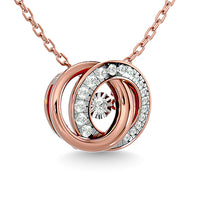 Thumbnail for Diamond 1/4 Ct.Tw. Interlinked Circle Pendant in 14K Rose Gold