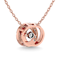 Thumbnail for Diamond 1/4 Ct.Tw. Interlinked Circle Pendant in 14K Rose Gold