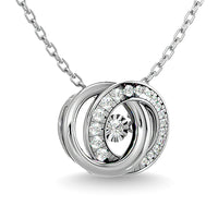 Thumbnail for Diamond 1/4 Ct.Tw. Interlinked Circle Pendant in 14K White Gold