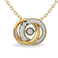 Thumbnail for Diamond 1/4 Ct.Tw. Interlinked Circle Pendant in 14K Yellow Gold