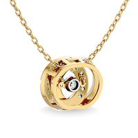 Thumbnail for Diamond 1/4 Ct.Tw. Interlinked Circle Pendant in 14K Yellow Gold