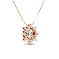 Thumbnail for Diamond 1/6 ct tw Star Pendant in 10K Rose Gold
