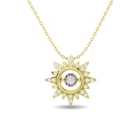 Thumbnail for Diamond 1/6 ct tw Star Pendant in 10K Yellow Gold