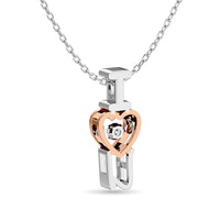 Thumbnail for Diamond Shimmering Heart Pendant 1/20 ct tw in 10K White Gold