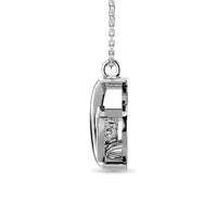 Thumbnail for Diamond Shimmering Moon and Heart Pendant 1/20 ct tw in Sterling Silver