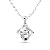 Thumbnail for Diamond Shimmering Pendant 1/20 ct tw in Sterling Silver