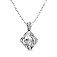 Thumbnail for Diamond Shimmering Pendant 1/20 ct tw in Sterling Silver
