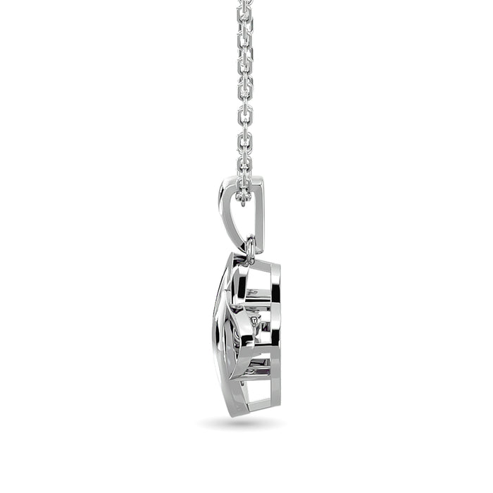 Diamond Shimmering Pendant 1/20 ct tw in Sterling Silver