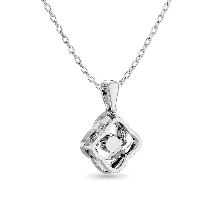 Diamond Shimmering Pendant 1/20 ct tw in Sterling Silver