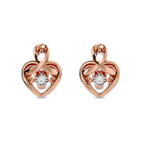 Thumbnail for Diamond 1/20 ct tw Heart Earrings in Sterling Silver