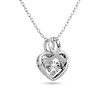 Thumbnail for Diamond Shimmering Heart Pendant 1/20 ct tw in Sterling Silver