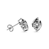 Thumbnail for Sterling Silver Diamond 1/20 ct tw Earrings
