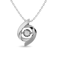 Thumbnail for Diamond Shimmering Pendant 1/20 ct tw in Sterling Silver