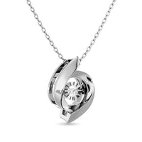 Thumbnail for Diamond Shimmering Pendant 1/20 ct tw in Sterling Silver