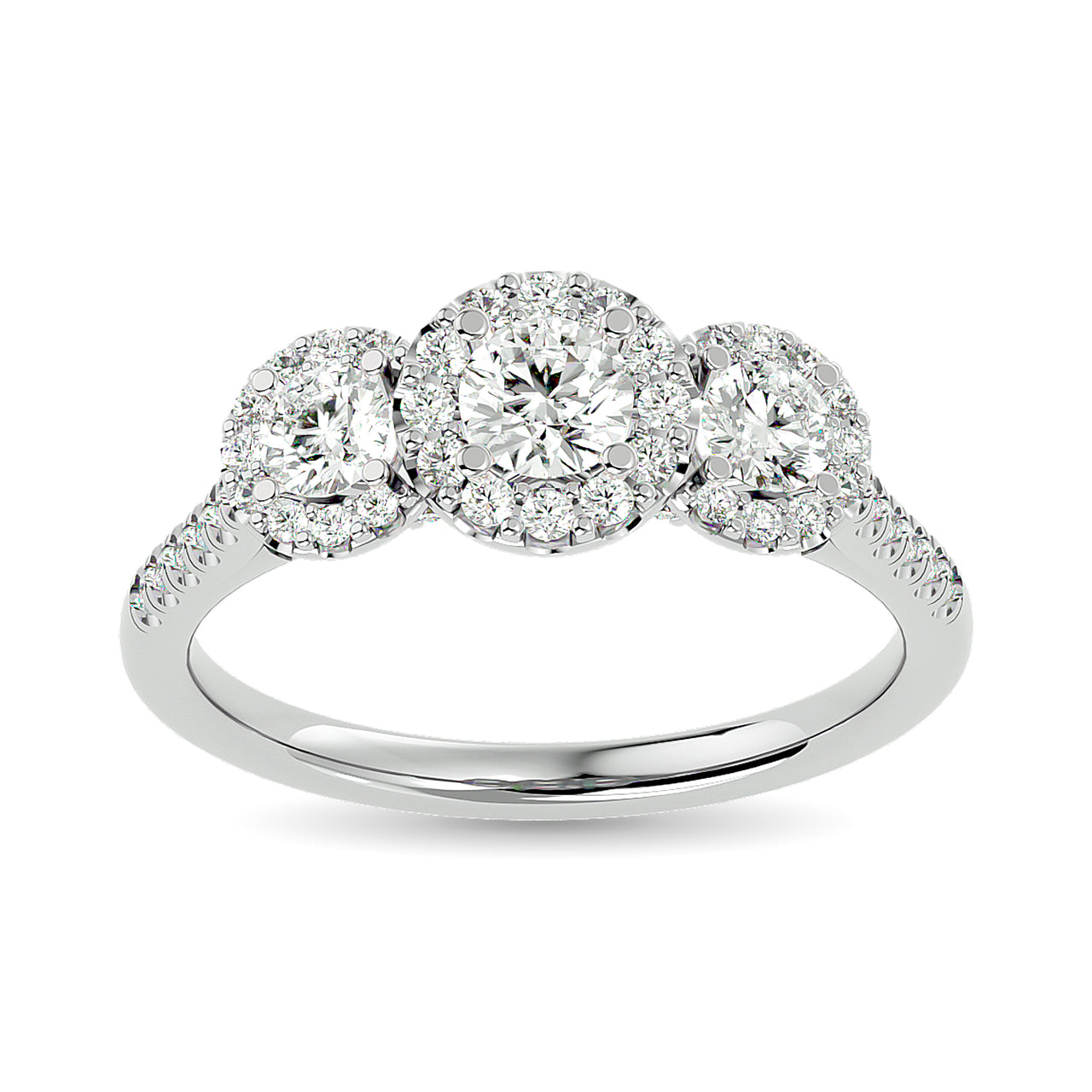 Diamond 1 Ct.Tw. Engagement Ring in 14K White Gold