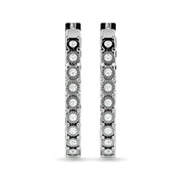 Thumbnail for Diamond Hoop Earrings 1/8 ct tw in Sterling Silver