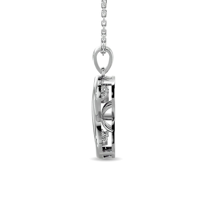 Diamond 1/20 ct tw Infinity Pendant in Sterling Silver