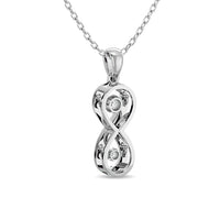 Thumbnail for Diamond 1/20 ct tw Infinity Pendant in Sterling Silver