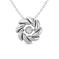 Thumbnail for Diamond 1/20 ct tw Flower Pendant in Sterling Silver