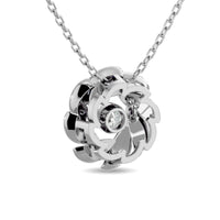 Thumbnail for Diamond 1/20 ct tw Flower Pendant in Sterling Silver