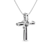 Thumbnail for Diamond 1/50 ct tw Cross Pendant in Sterling Silver