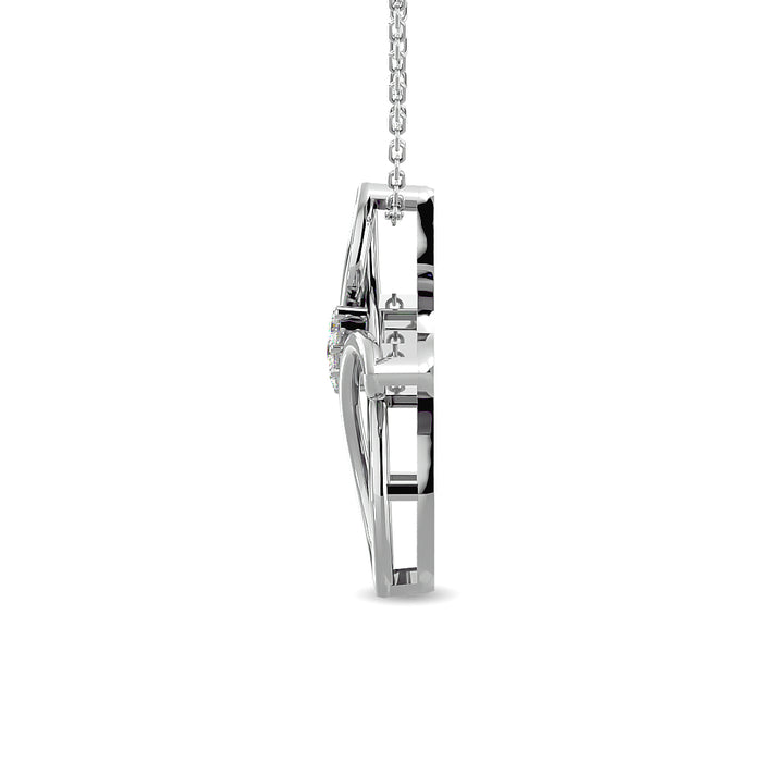 Diamond 1/20 ct tw Cross Pendant in Sterling Silver