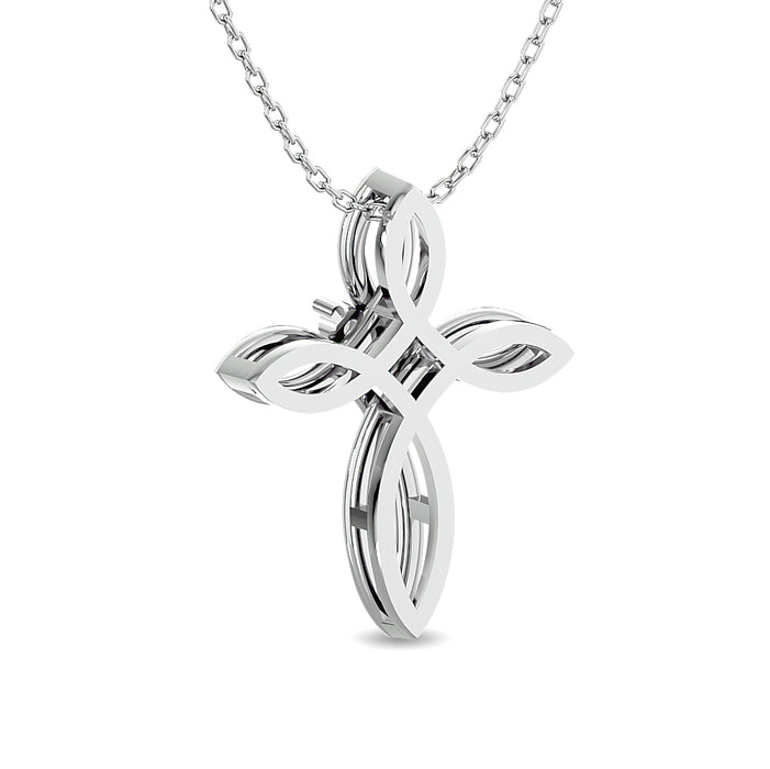 Diamond 1/20 ct tw Cross Pendant in Sterling Silver