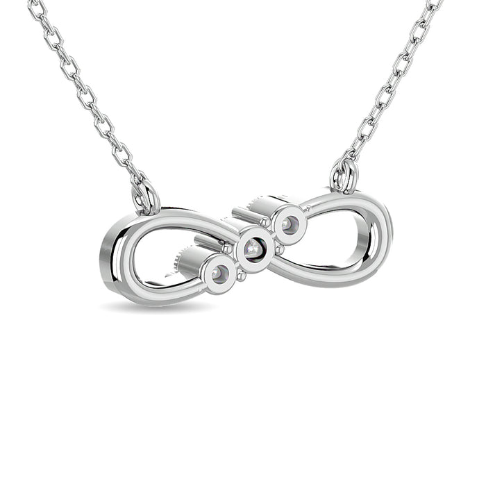 Diamond 1/20 ct tw Infinity Pendant in Sterling Silver