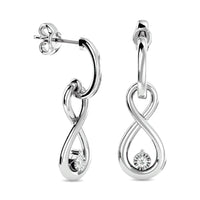 Thumbnail for Diamond 1/20 ct tw Infinity Earrings in Sterling Silver