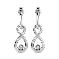 Thumbnail for Diamond 1/20 ct tw Infinity Earrings in Sterling Silver