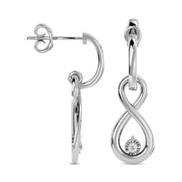 Thumbnail for Diamond 1/20 ct tw Infinity Earrings in Sterling Silver