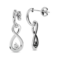 Thumbnail for Diamond 1/20 ct tw Infinity Earrings in Sterling Silver