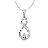 Thumbnail for Diamond 1/20 ct tw Infinity Earrings in Sterling Silver